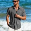 811TfRwLI7L._AC_SY550_ Camisas de lino para hombre MAPICK