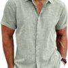 81+oQBvBR-L._AC_SY550_ Camisas de lino para hombre COOFANDY